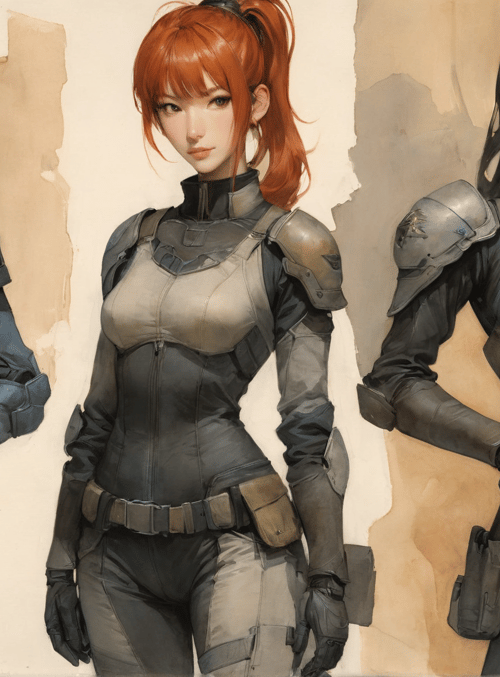 women, soldiers, characters
