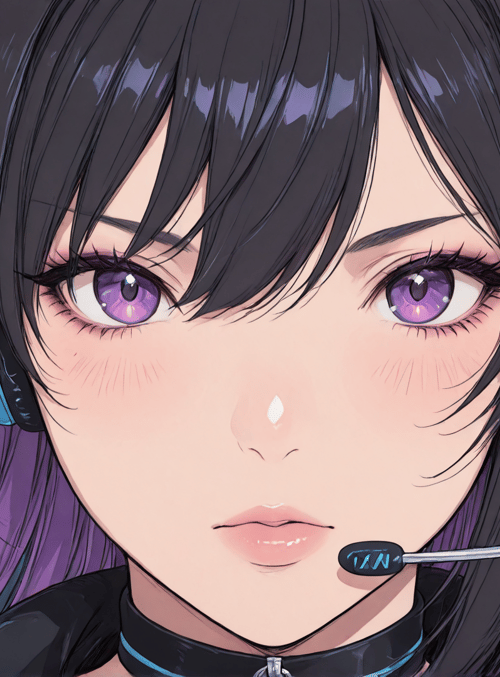 girl, headphones, headset, microphone, hair, face