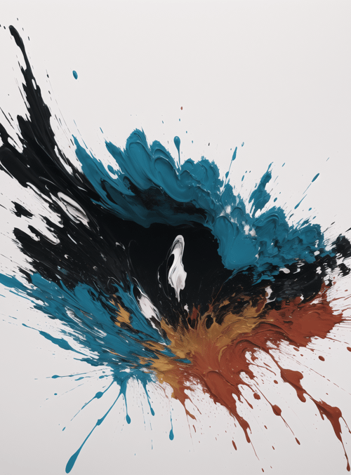 ink, splash, wave, color, abstract