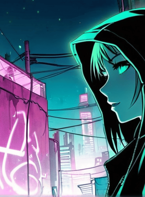 girl, hoodie, city
