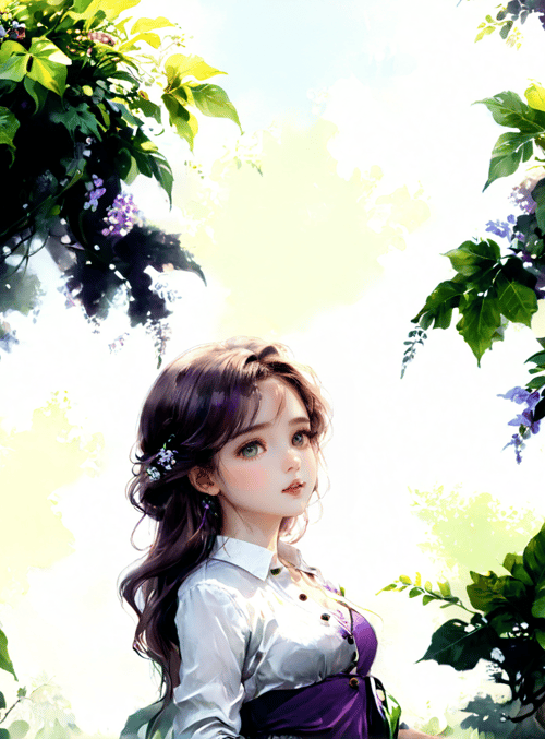 girl, flowers, baskets