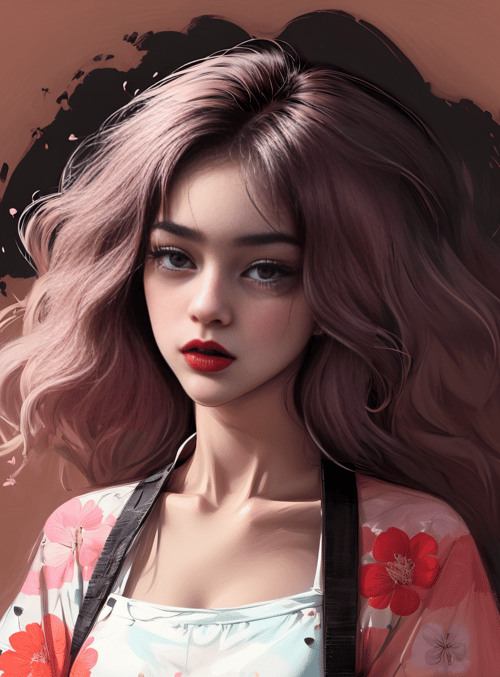 woman, flowers, hair