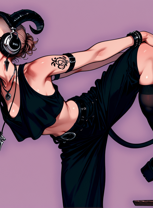 woman, devil, musician, guitarist, punk, model, artist, dancer, goth, fashion
