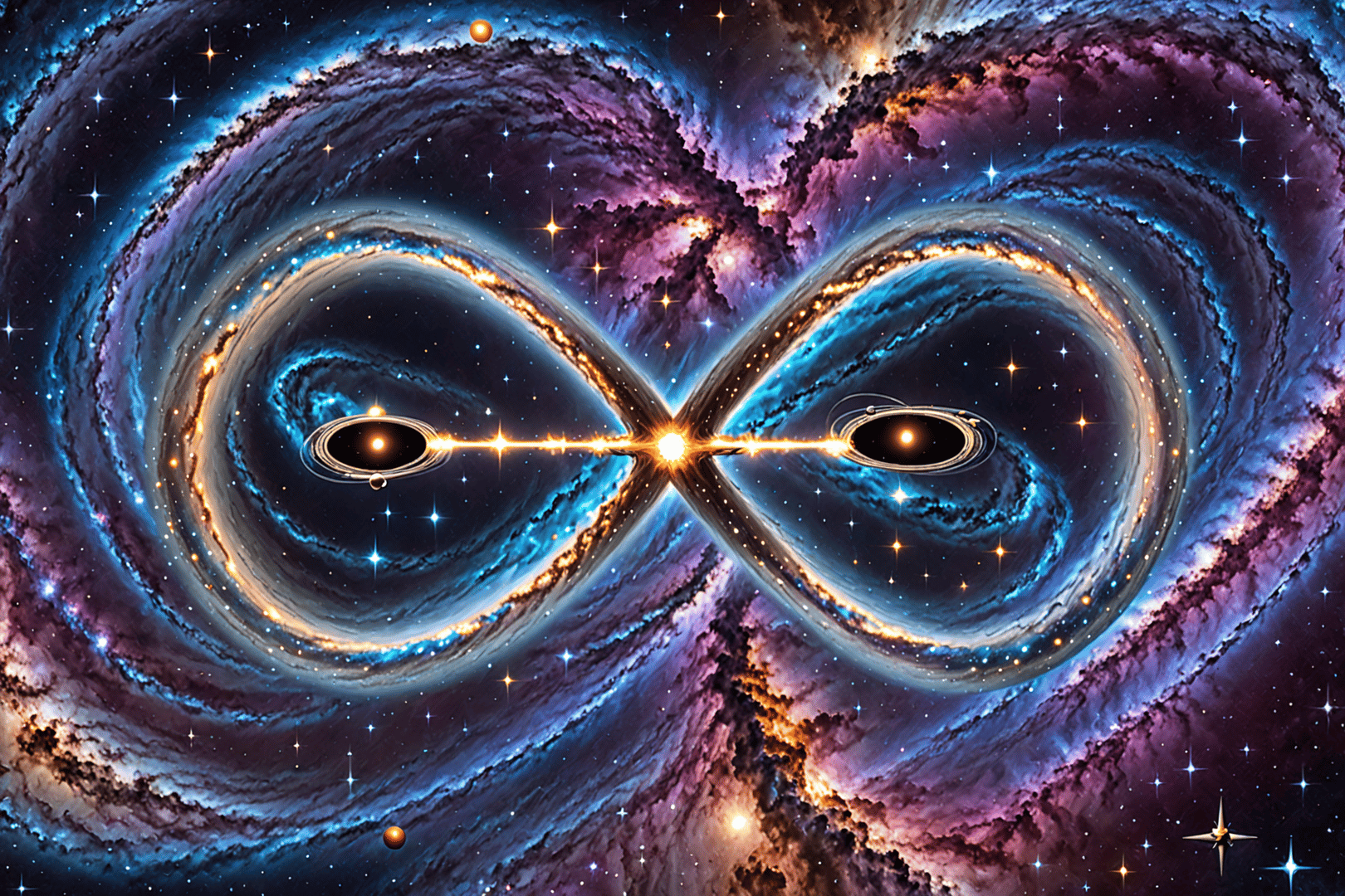 AI generated wallpaper featuring galaxy, universe, infinite