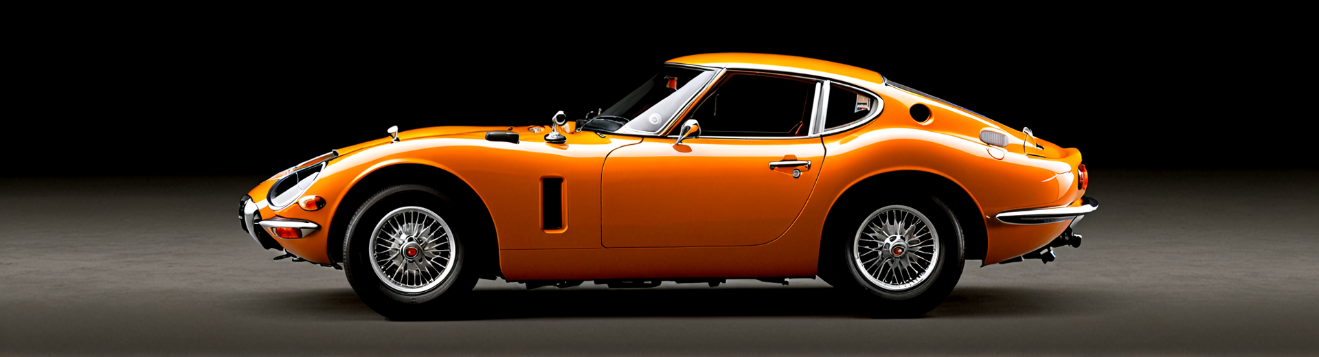 AI generated wallpaper featuring car, sports car, classic car, automobile, vehicle, roadster, japanese car, datsun