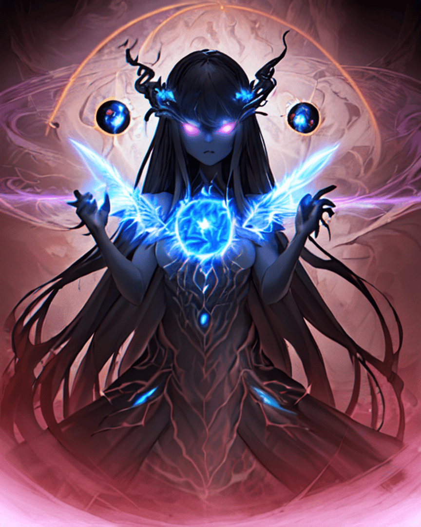 AI generated wallpaper featuring goddess, energy, fairy