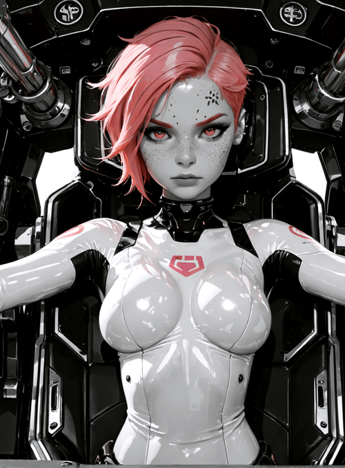 cyborg, pilot, helicopter, spacesuit, woman, robot
