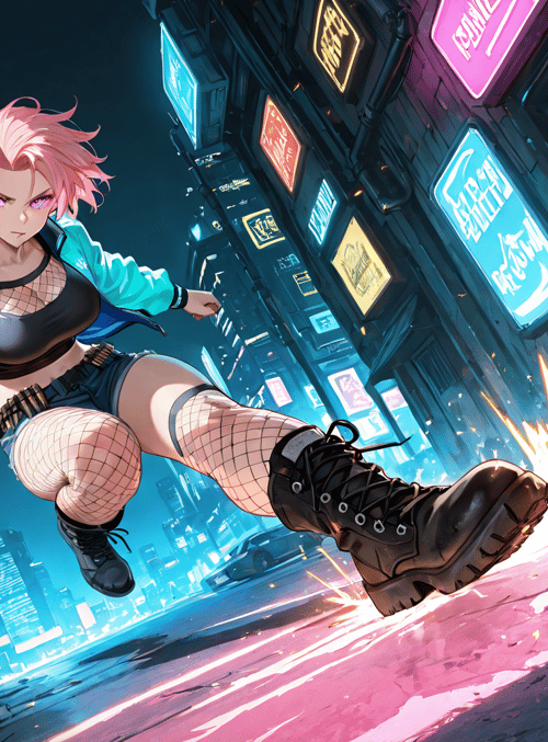 cyberpunk, character, street