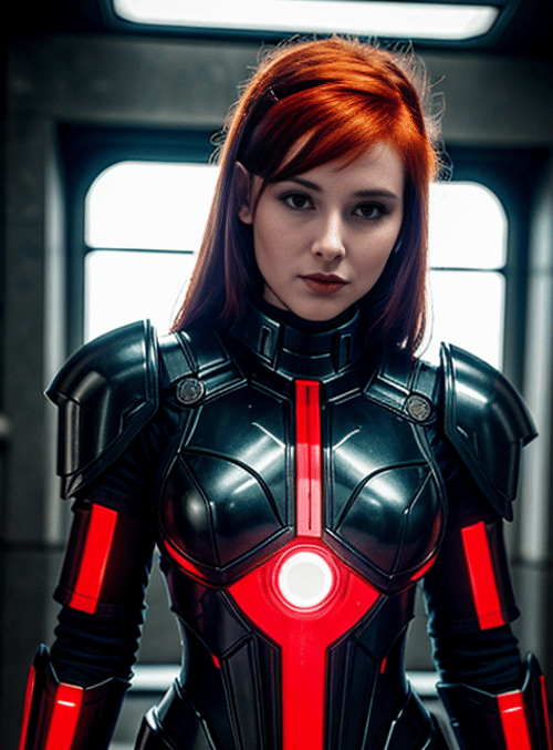 woman, cyborg, armor