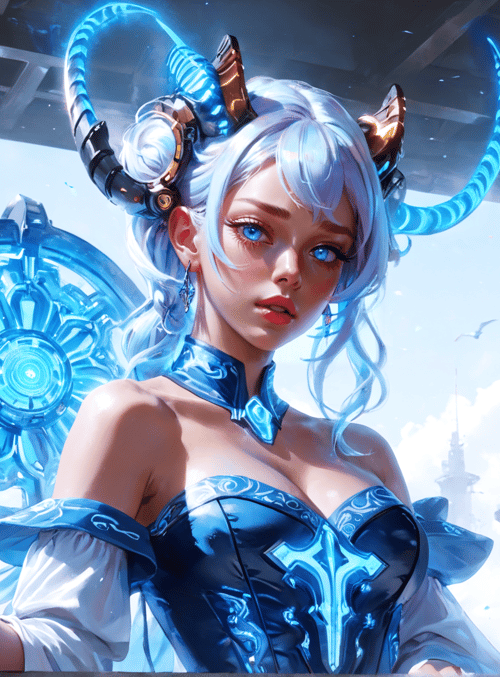 woman, angel, cyborg, helmet, armor