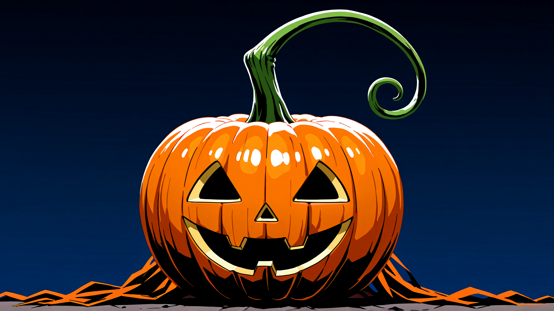 AI generated wallpaper featuring pumpkin, jack-o'-lantern