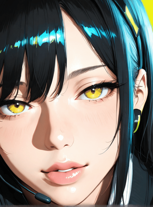 girl, anime, cyberpunk, gamer, digital
