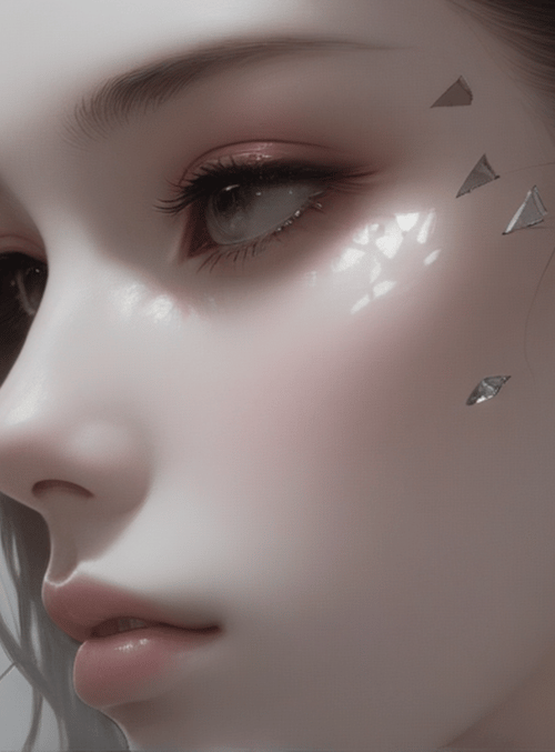 woman, crystals, hair