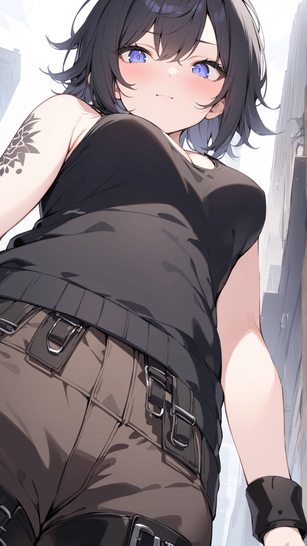 AI generated wallpaper featuring anime character, girl