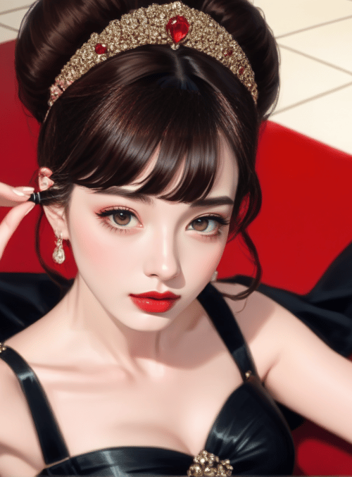 woman, tiara, dress