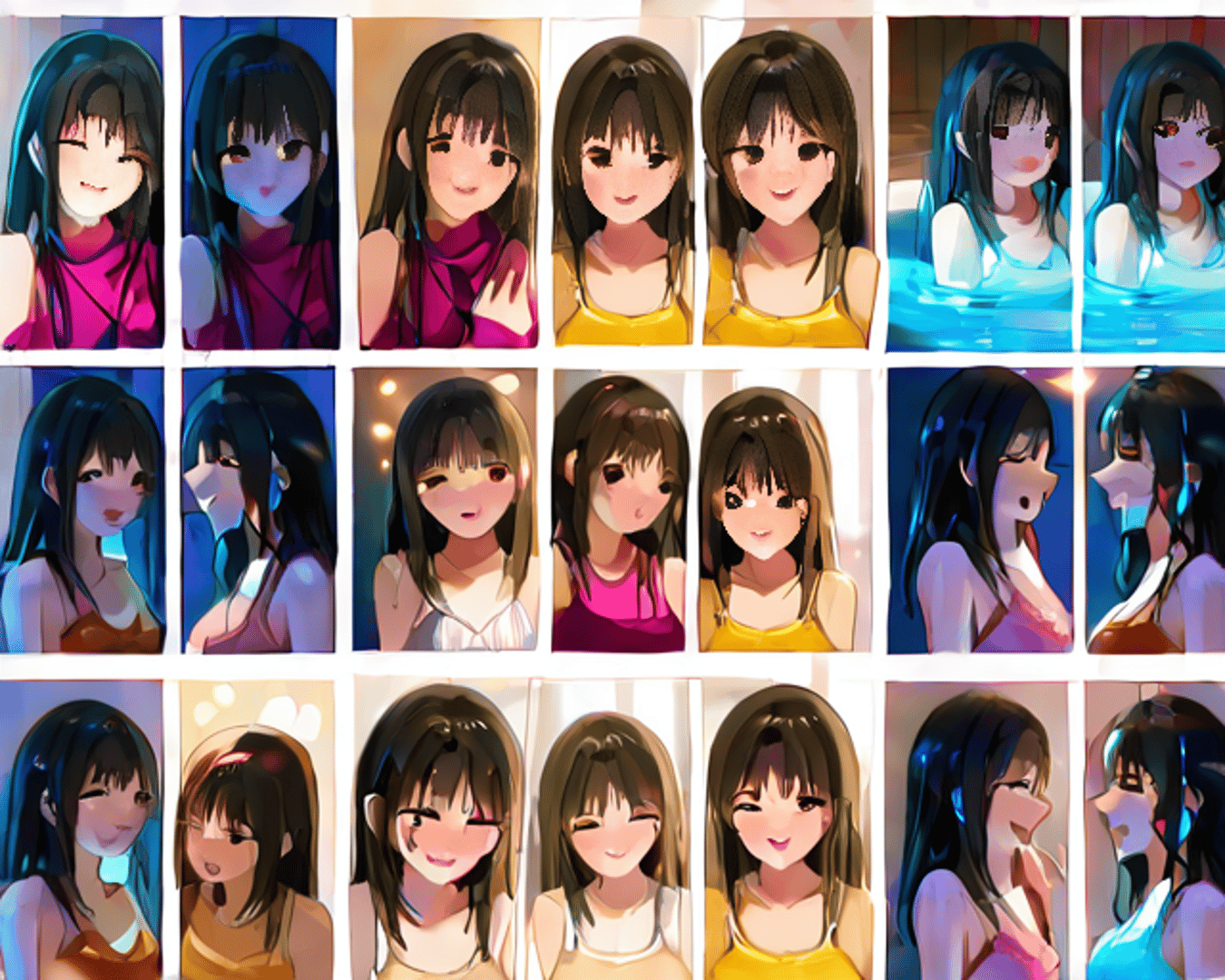 AI generated wallpaper featuring girl, anime, character