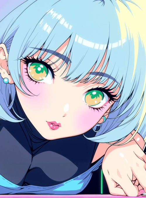 anime girl, cassette player