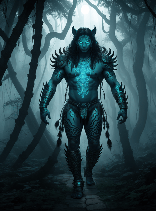 demon, tribal, forest