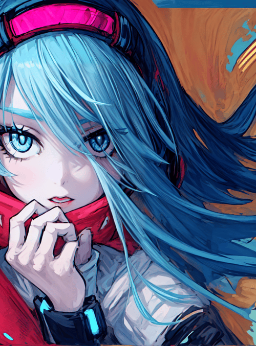 cyberpunk girl, anime character