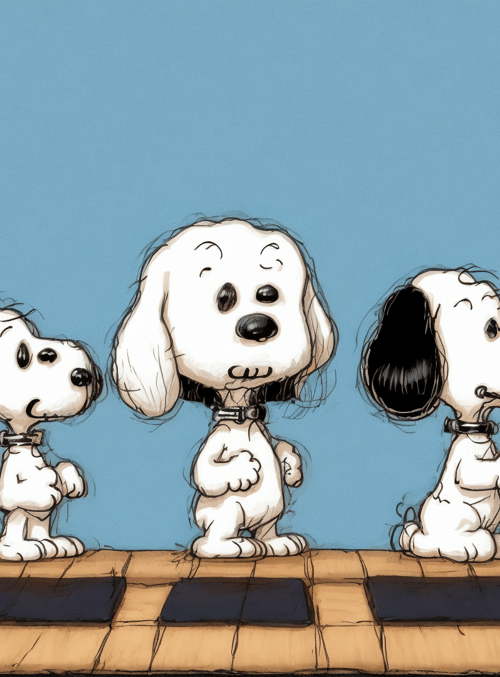 snoopy, characters, puppets