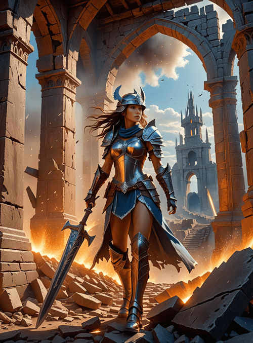 warrior, armor, sword