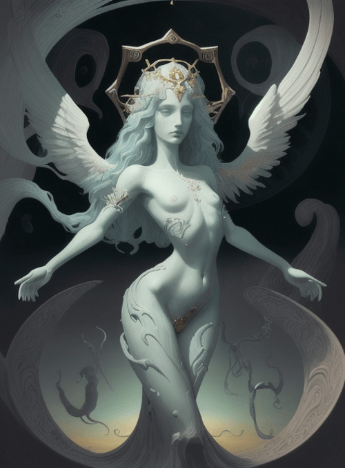 angel, goddess, mermaid