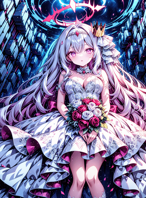 girl, bride, crystals