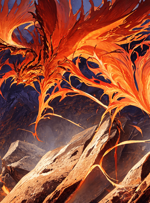 dragon, warrior, fire