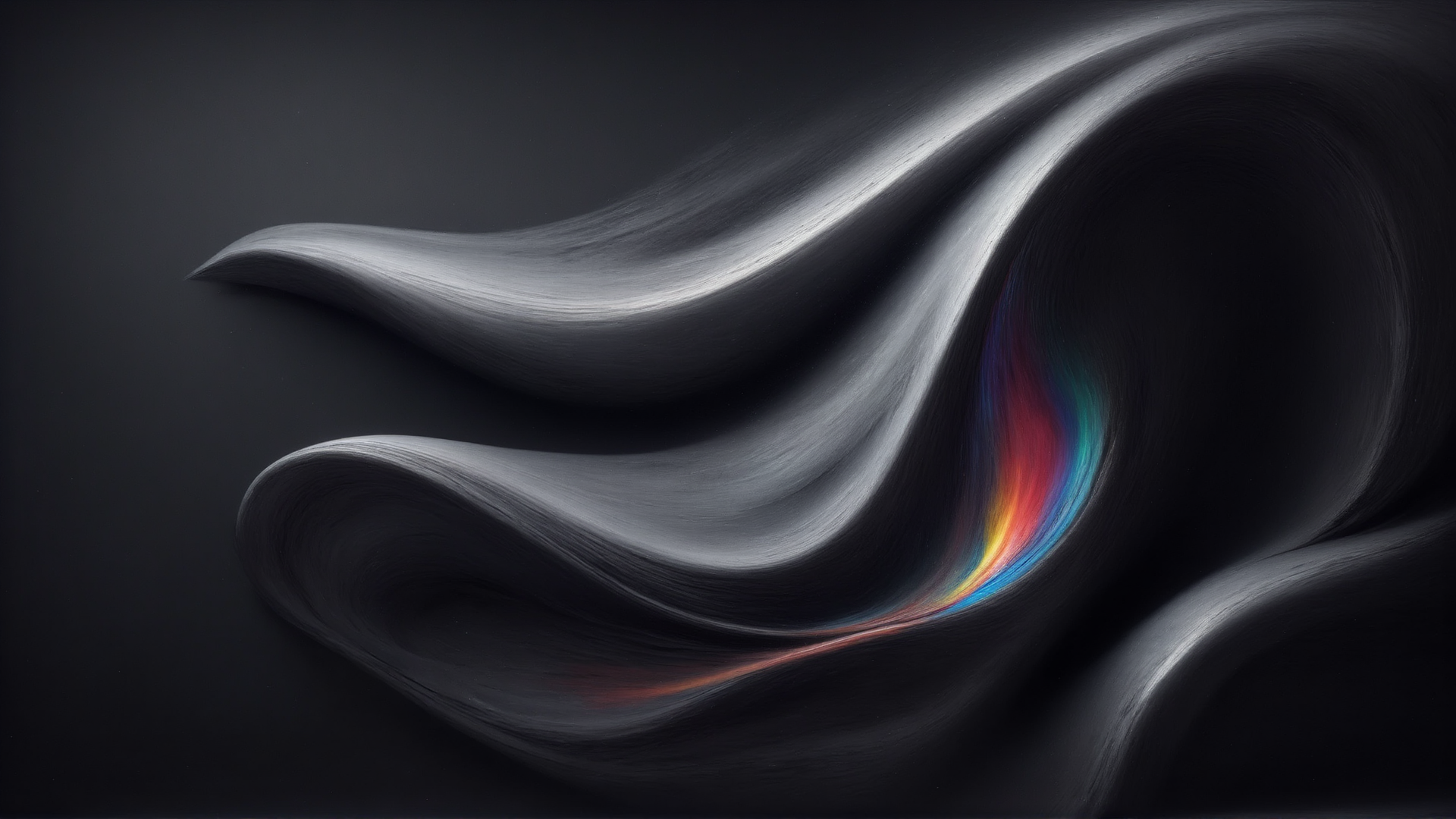 AI generated wallpaper featuring wave, curves, flow