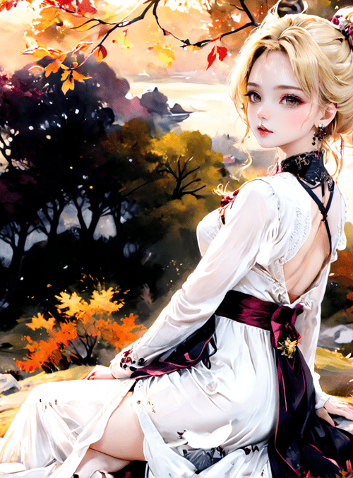 woman, nature, landscape