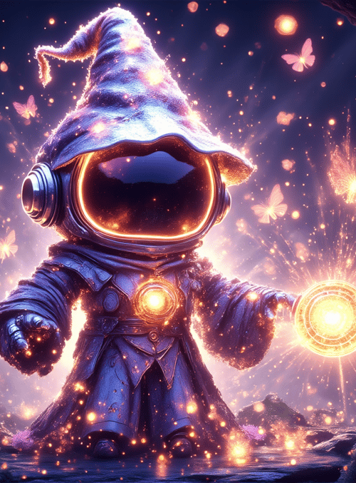 astronaut, wizard, butterfly