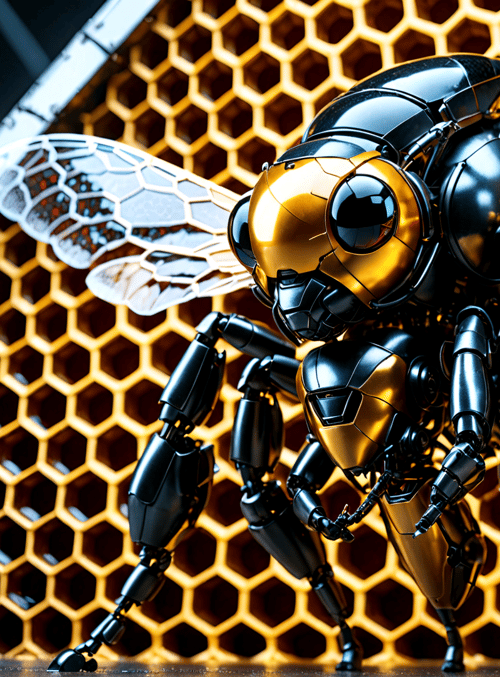 robot, bee, mechanical, insect