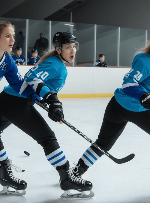 hockey players, ice rink, hockey stick, helmet, uniform, ice, skates, team, sweater, gloves