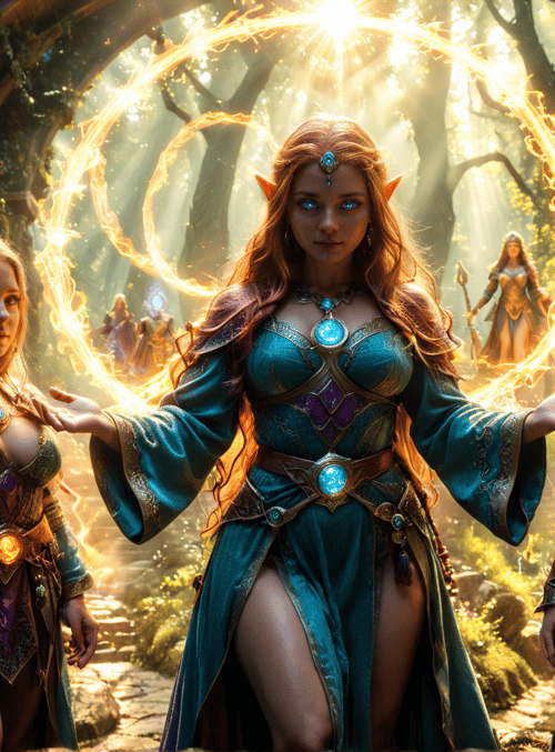 elves, magical, circle