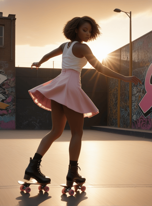 skateboarder, girl, skateboard