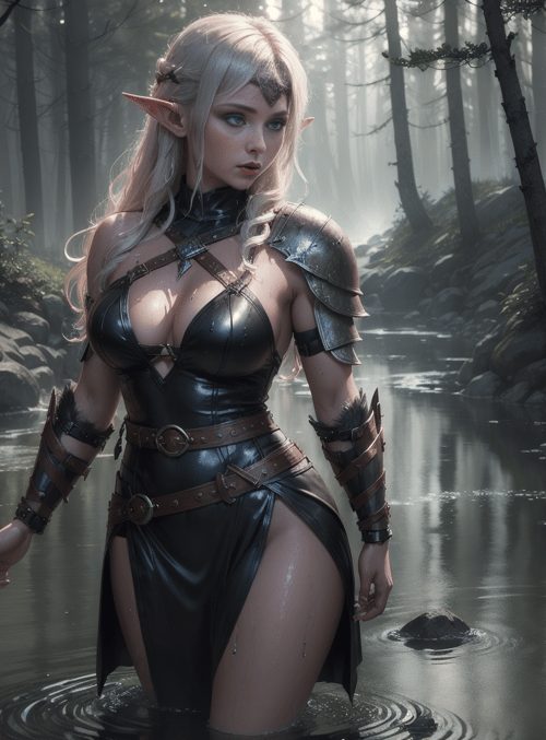 elf, warrior, woman
