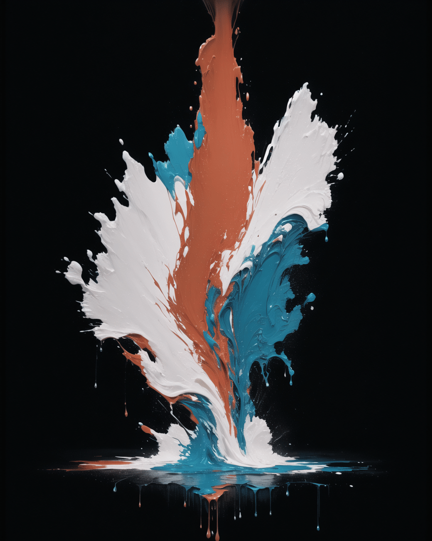 AI generated wallpaper featuring paint, splash, colors