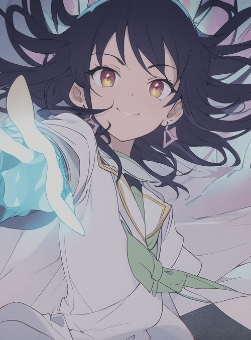 anime girl, wings, hair