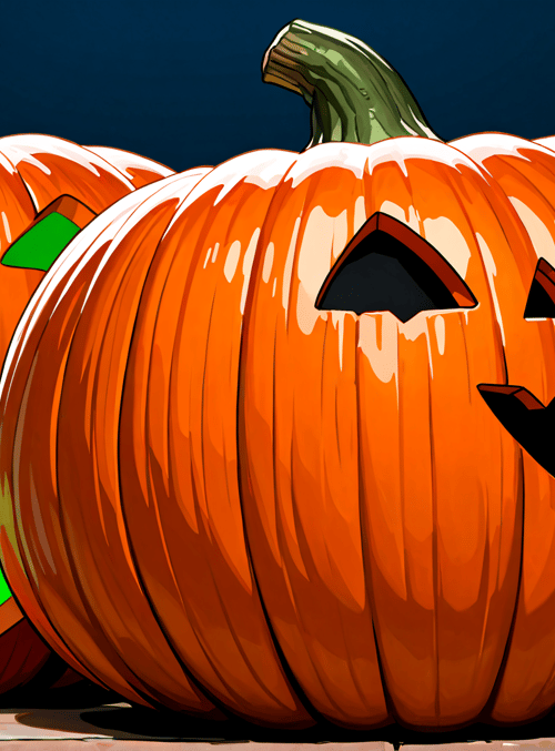 pumpkin, jack-o'-lantern, hand, tomato, leaf
