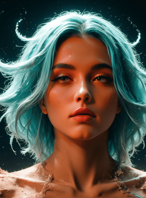 woman, hair, shoulders