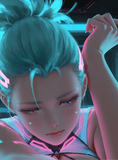 cyberpunk, anime, woman