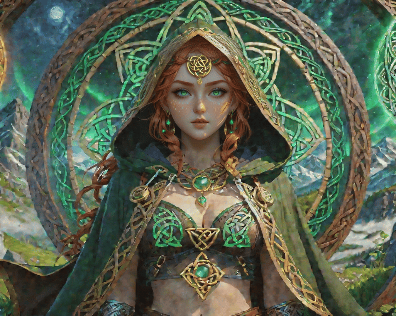 AI generated wallpaper featuring fairy, nature, warrior