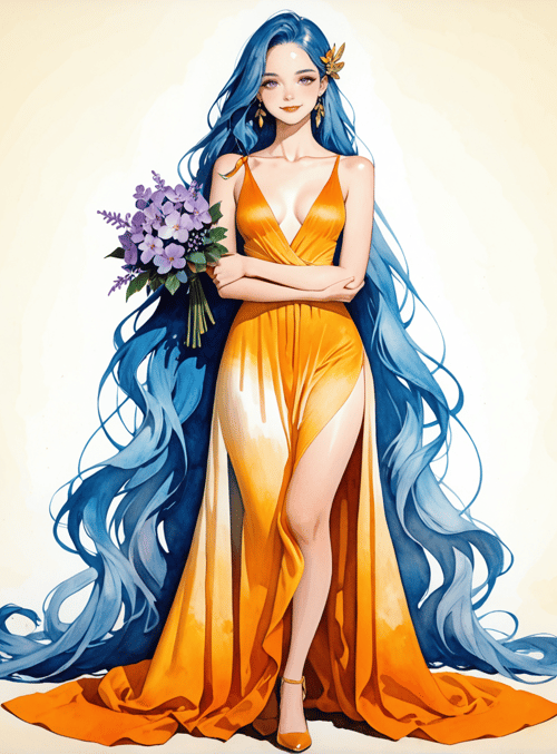 woman, bridal, gown, hair, flowers, dress, sash, heels, bouquet, jewelry