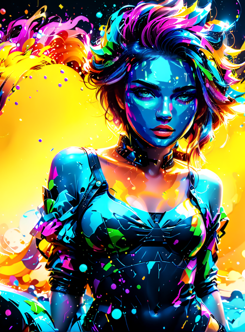 woman, art, flower