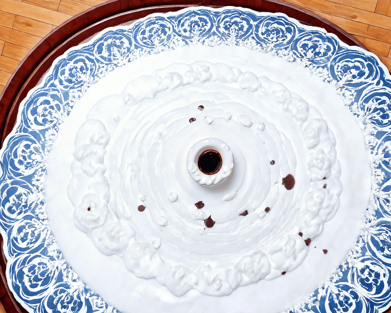 AI generated wallpaper featuring cake, decoration, whipped cream