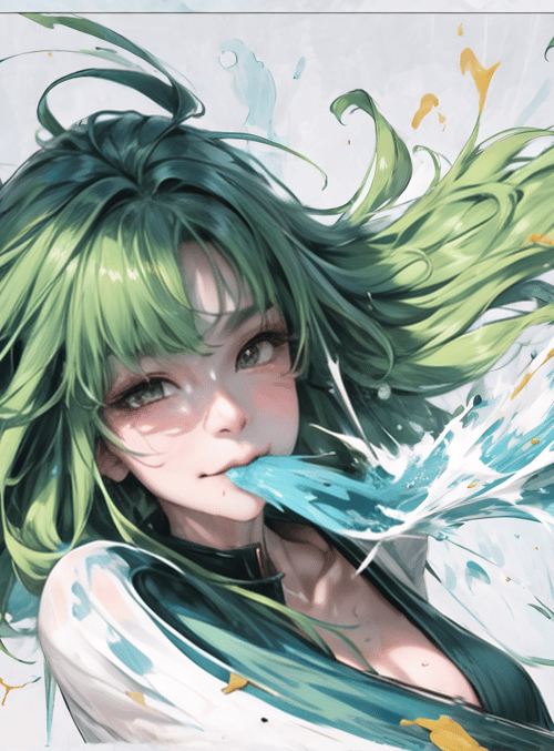 woman, hair, water