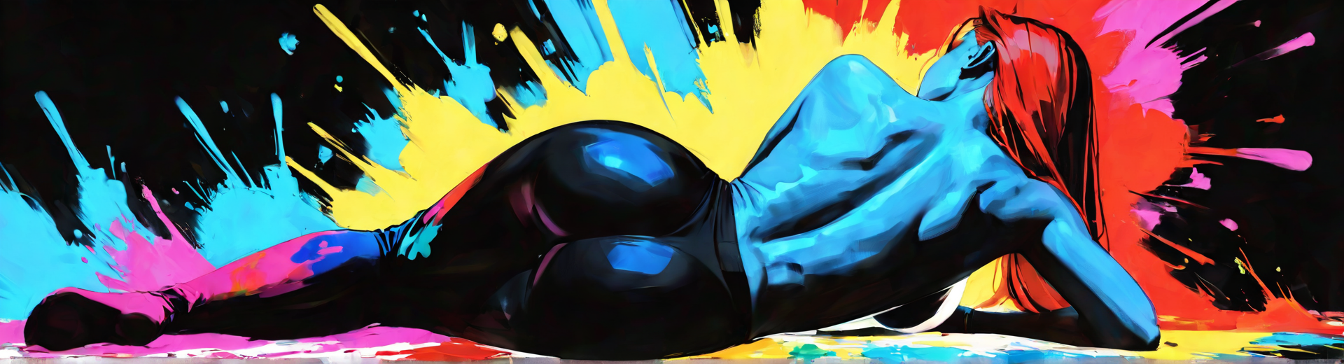 AI generated wallpaper featuring woman, figure, painting