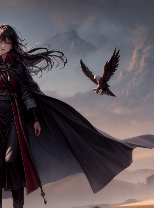 woman, eagle, temple