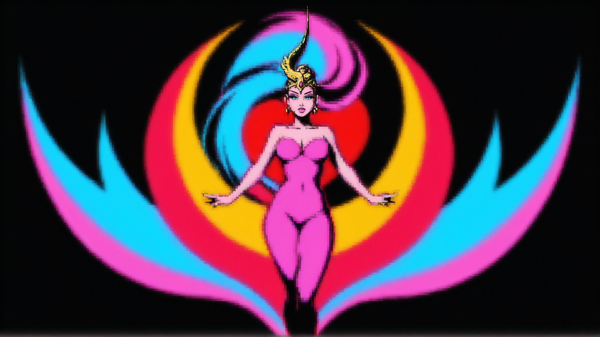 AI generated wallpaper featuring goddess, figure, feminine