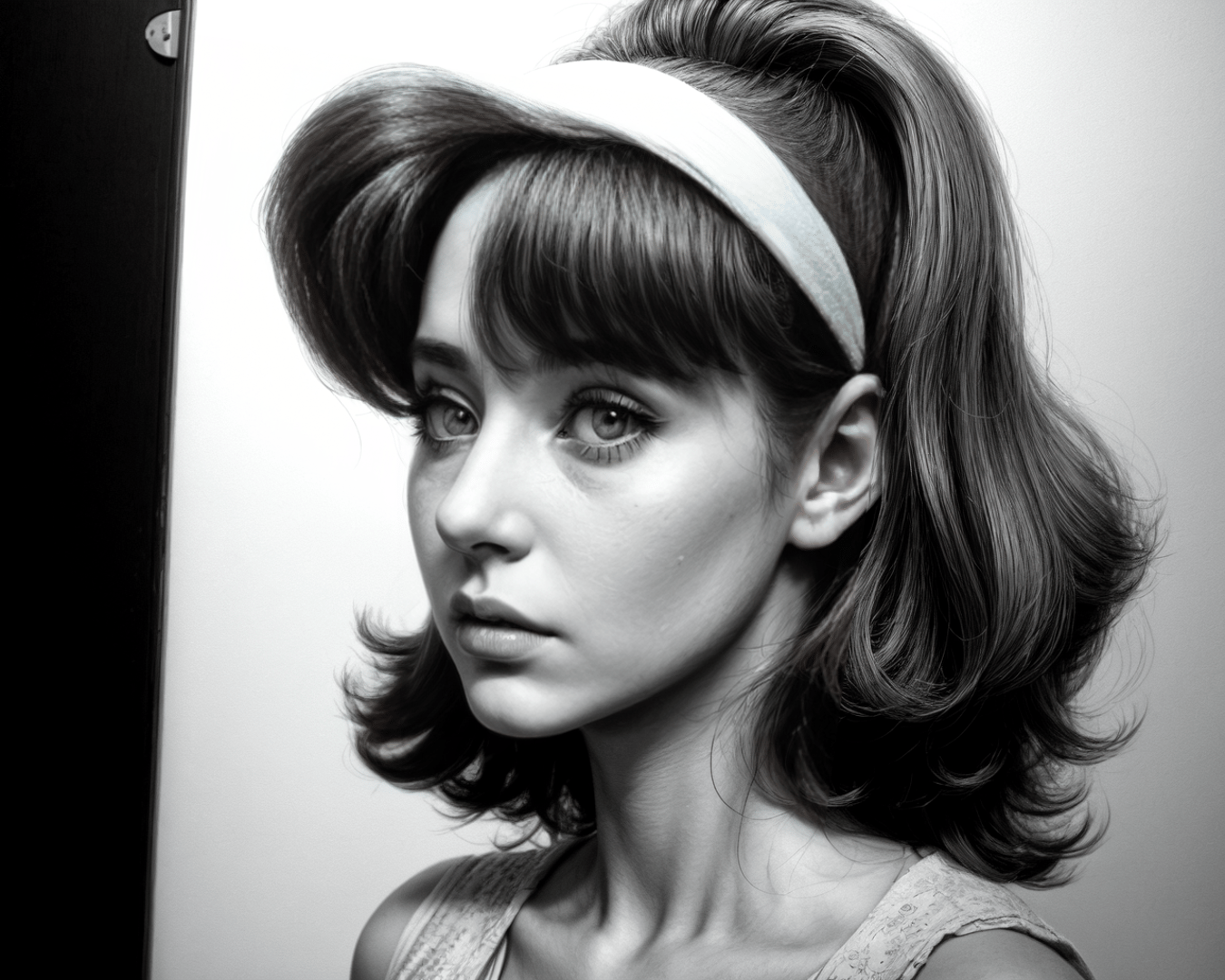 woman, hair, headband